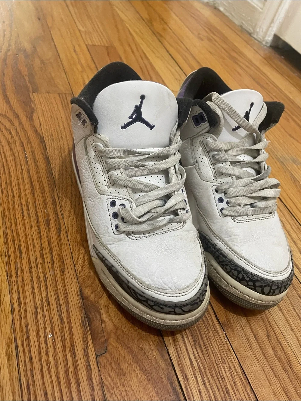 Jordan Men's White Black Cement Sneakers